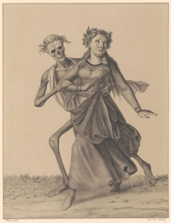 The Dance of the Dead in Basel by Jn. Holbein, Hieronymus Hess, 1840