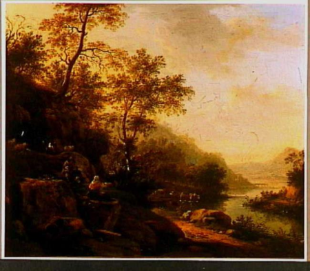 Italianate landscape with cattle and herders, Jan Both, between 1630 and 1655