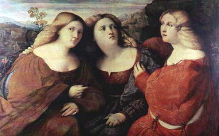 The Three Sisters, Palma Vecchio, between 1518 and 1520