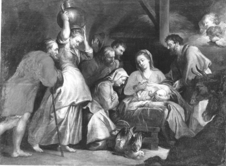 Adoration of the Shepherds (after the engraving by Lucas Vorstermans the Elder), Peter Paul Rubens, between 1577 and 1640