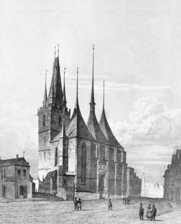Chrám sv. Mikuláše v Lounech od E. Höfera