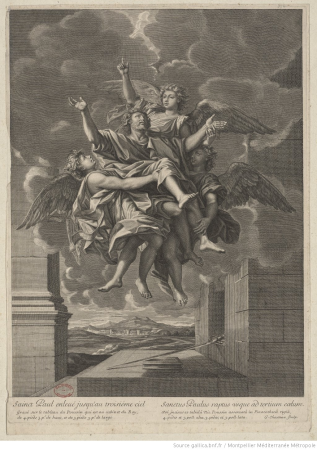 Chasteau, Guillaume - Ravissement de S. Paul, btv1b10488330c, Nicolas Poussin