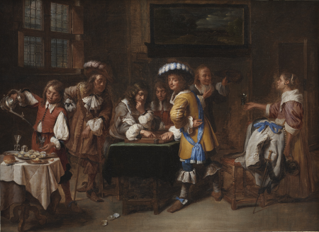 Trictrac players, Charles Emmanuel Biset, between 1648 and 1710