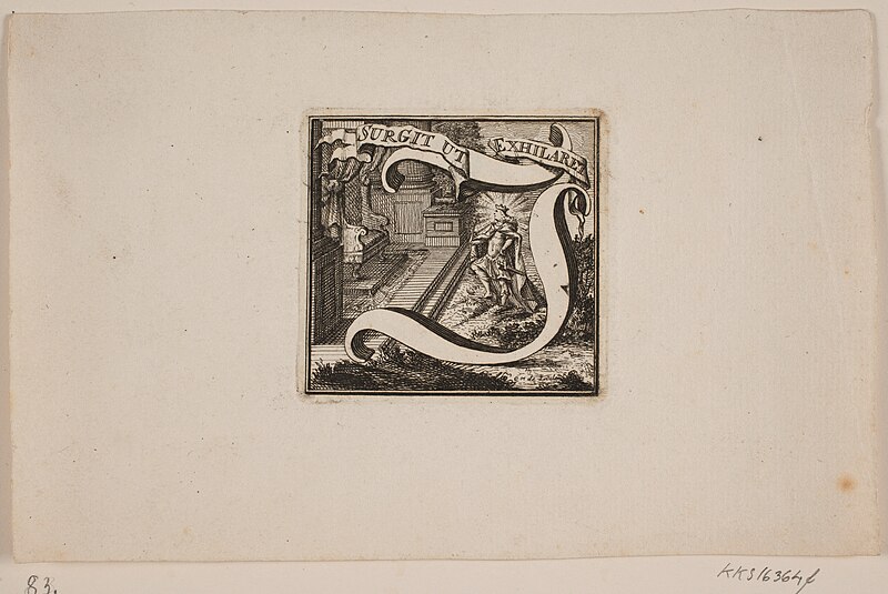 Initial for Frederik IV's Act of Anointing, Odvardt Helmoldt von Lode, 1749