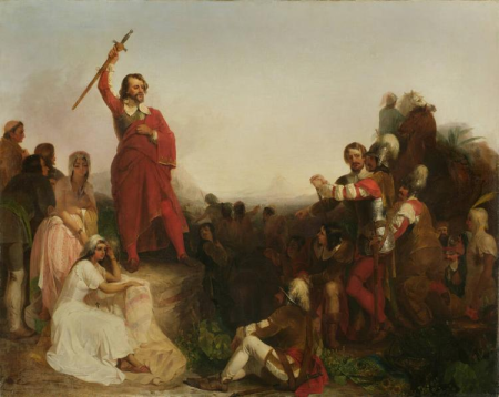 Cortés's First View of the City of Mexico, Peter F. Rothermel, 1844