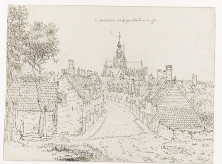 Gezicht op de Zuidmolenstraat in Bergen op Zoom, RP-T-1900-A-4361, Josua de Grave, 23 October 1671