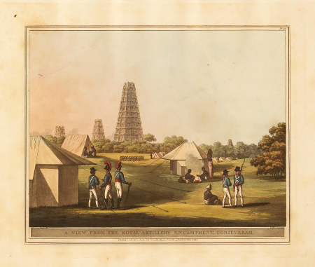 A view from the Royal Artillery encampment Conjeveram, 1805