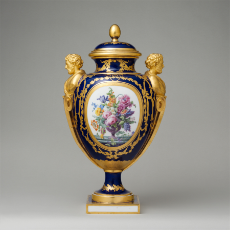 Vase with cover (vase des âges) (one of a pair), Charles-Nicolas Dodin, 1782