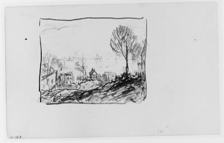 View of (Long Island?) Sound from Hill Top (from Sketchbook), Henry Ward Ranger