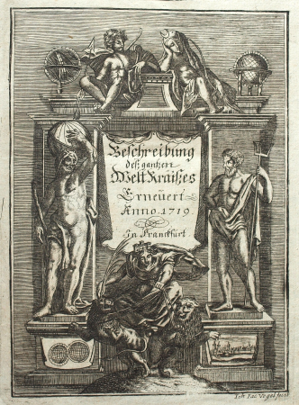 Manesson Mallet, Beschreibung des gantzen Welt-Kreises, Titelkupfer 1719