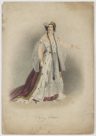 Fanny Eckerlin by Maxim Gauci, published by Paul and Dominic Colnaghi and Co, after Alfred Edward Chalon, hand-colored