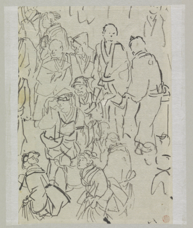 Straat tafereel, RP-T-1950-475, Utagawa Kuniyoshi, between 1808 and 1861