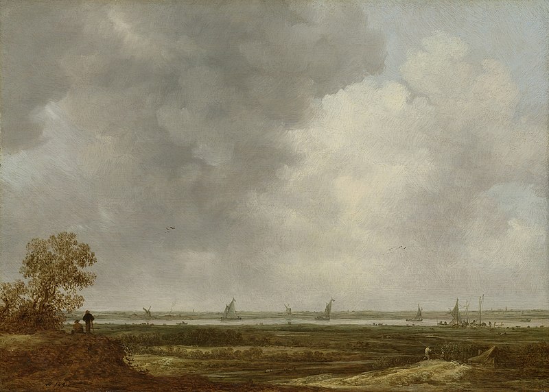 View over the floodplains of a river, Jan van Goyen, 1644