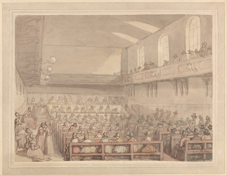 Quakers' Meeting, Thomas Rowlandson, circa 1810