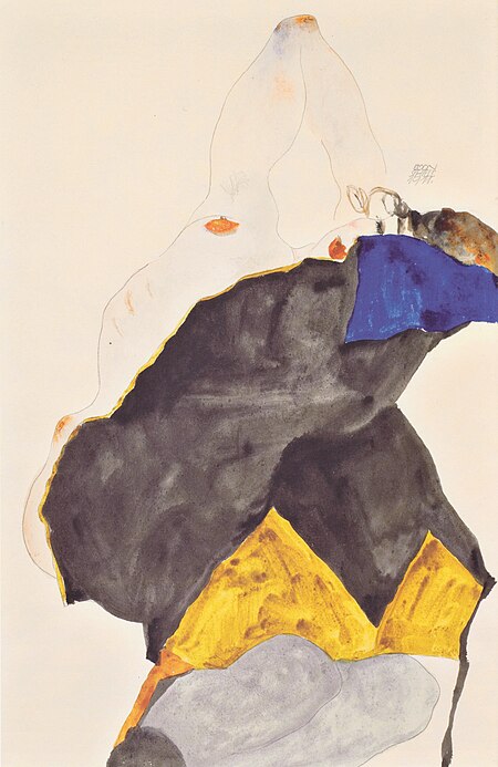 Girl with raised elbows, Egon Schiele, 1911