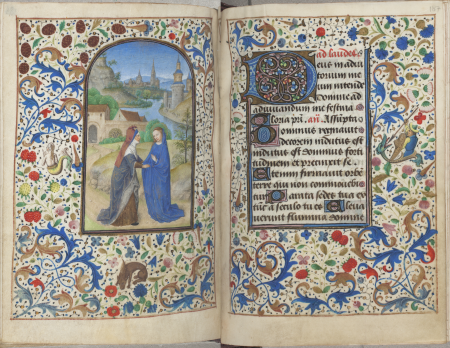 Trivulzio Book of Hours - KW SMC 1 - folios 186v (left) and 187r (right), Simon Marmion, circa 1470