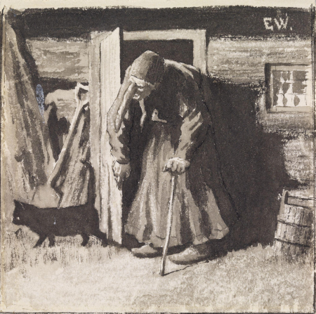 "Soon the Moon will come up and I will ask him", Erik Werenskiold, from 1883 until 1884