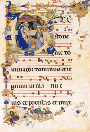 Gradual 1 for San Michele a Murano (Folio 46), Don Silvestro dei Gherarducci, circa 1395