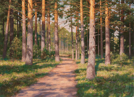 Johan Krouthén Sunny pine forest 1916, Johan Krouthén