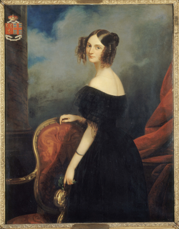 Portrait of the Duchess of Valençay, Countess of Talleyrand-Périgord., Claude-Marie Dubufe, circa 1838