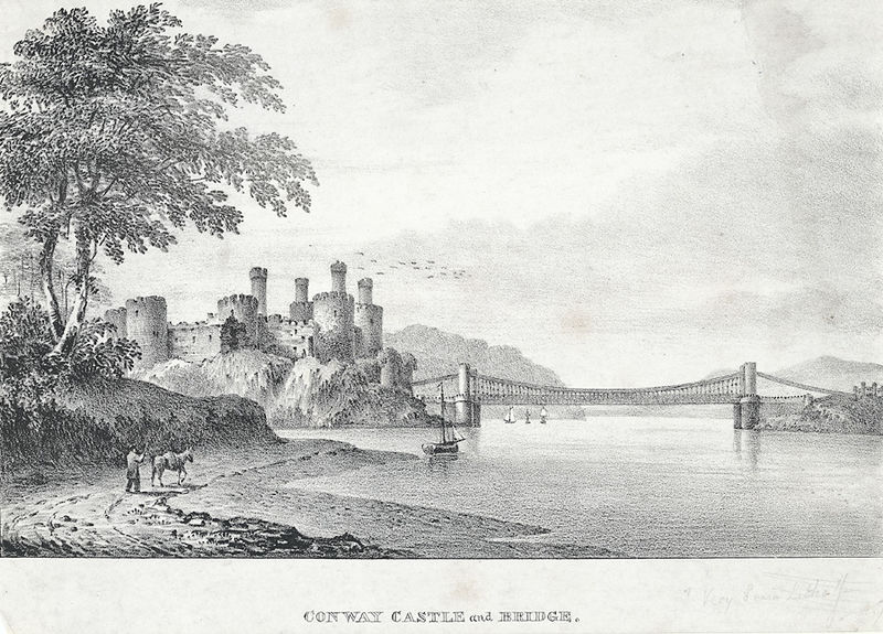 Conway Castle and Bridge, William Crane, circa 1840