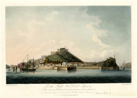 View of Porto Ferrajo from within the Bay 1799, after Major James Weir - UK BM 860500001