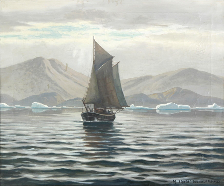 The Sigrid at Egedesminde, Greenland., Emanuel Petersen, between 1921 and 1948