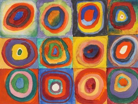 Color Study – Squares with Concentric Circles, Wassily Kandinsky, 1913