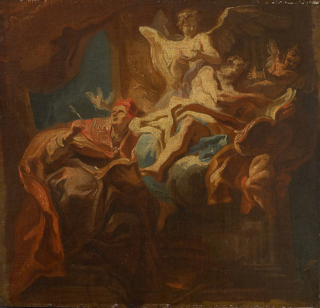 Evangelist Matthew and St. Gregory, Carlo Carlone, 1720