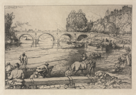 Published in Studio: The Watering Place at Marie Bridge, Auguste-Louis Lepère, 1902