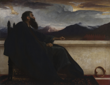 David: "Oh, that I had wings like a Dove! For then would I fly away, and be at rest." Psalm 55:6, Frederic Leighton, 1865