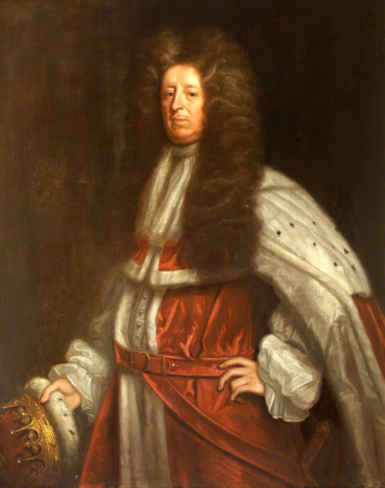 Richard, 2nd Viscount Lumley & 1st Earl of Scarbrough (c.1650 - 1721), in the robes of an Earl, Peter Lely
