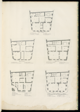 Print, Mansarde, Maison du Sieur Léon Brethous (Attic Floor Plan of Léon Brethous House), plate 9, from Oeuvres de Juste-Aurèle Meissonnier (Works of Juste-Aurèle Meissonnier), 1742–48, 1742–48
