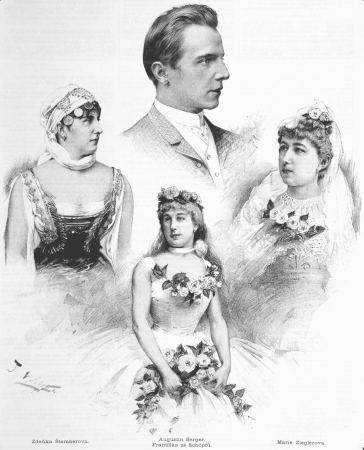 Zdeňka Šemberová a Augustin Berger a Františka ze Schöpfů a Marie Zieglerová - Jan Vilímek, Jan Vilímek, 1889