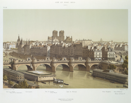 Cité et Pont-Neuf, 1840, Theodor Josef Hubert Hoffbauer, between 1875 and 1882