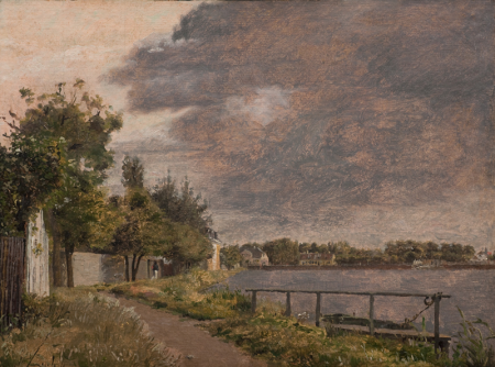 View of Dosseringen near the Suburb Østerbro outside Copenhagen, Cloudy Sky, Christen Købke, between 1841 and 1845