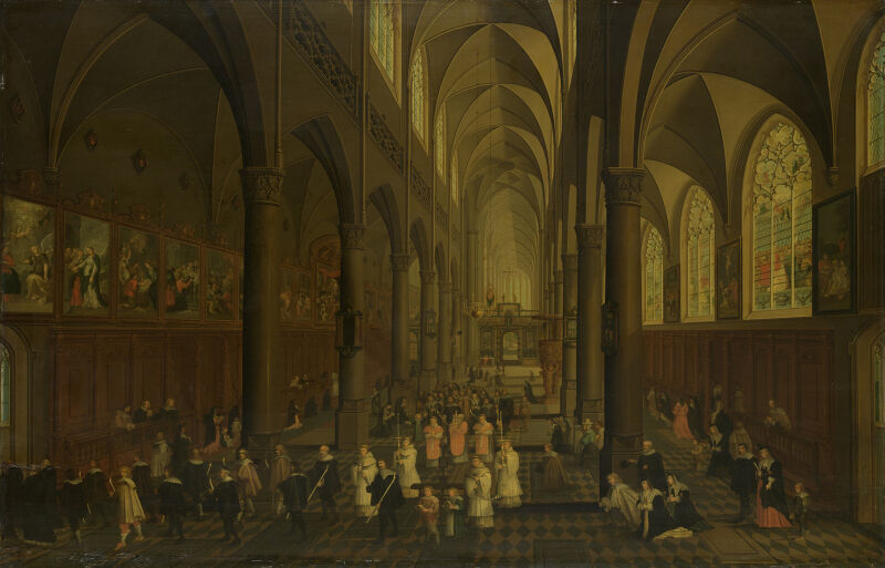 The Dominican Church in Antwerp seen from the inside, 1636