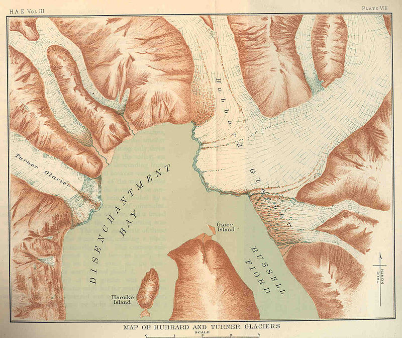FMIB 34677 Map of Hubbard and Turner Glaciers, 1910