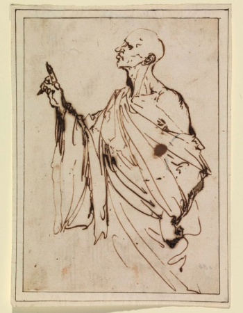 Ribera - Study of a Man with Upraised Hand (Orator), 1963.24.615, Jusepe de Ribera