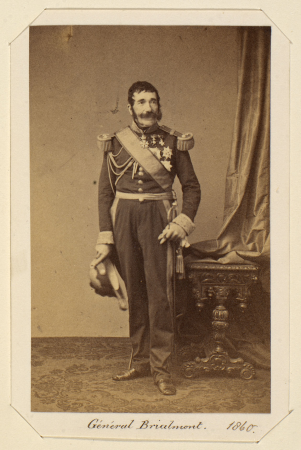 Portrait of General Mathieu Brialmont standing, facing towards the camera, 1860