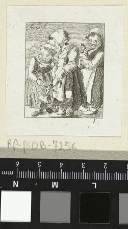 Spelende kinderen, RP-P-OB-7256, Pieter de Mare, between 1768 and 1796