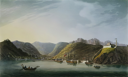 View of the West Side of Porto Ferraio Bay Elba engraved by Francis Jukes after James Weir RM - 62866, James Weir, 1814