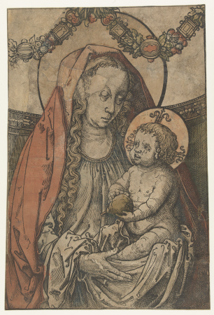 Maria met kind, RP-P-OB-1815, Lucas van Leyden, between 1513 and 1517