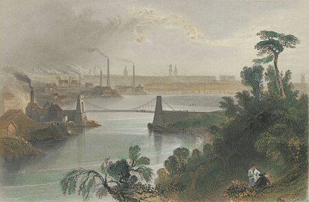 Aberdeen from above the Chain Bridge, Samuel Bradshaw