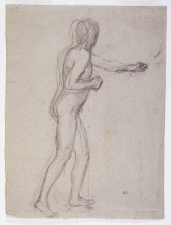 Study of a Standing Male Nude, Pierre Puvis de Chavannes, between 1878 and 1882