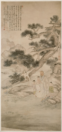 "Scroll of Shen Shao's Duke Sitting and Listening to the Wind in the Pines", Yun Shouping