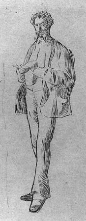 Self-portrait, Charles Keene, between 1855-1890 and