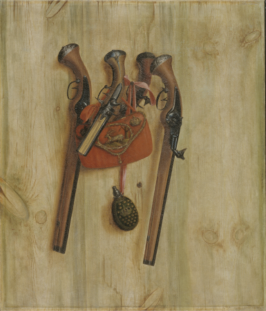 Trompe l'Oeil with Pistols, Cornelis Norbertus Gijsbrechts, 1672