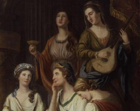 Portraits in the Characters of the Muses in the Temple of Apollo, Richard Samuel, 1778