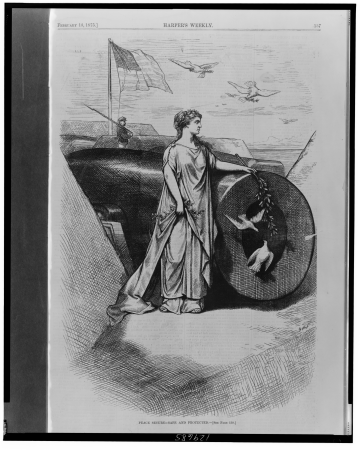 Peace secure - safe and protected - Th. Nast. LCCN2001699891, Thomas Nast, 1875